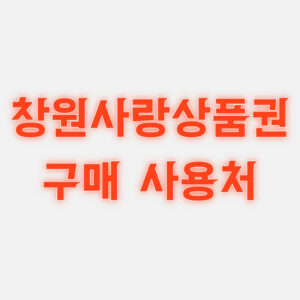 창원사랑상품권 구매 누비전 사용처 조회 4월